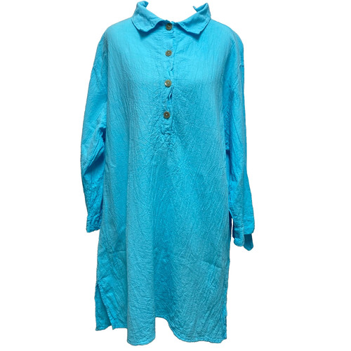 Gauzy cotton turquoise - cotton,