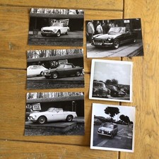 Old Black White Vintage Car Photos Mini Ford Zephyr MGB GT 1961 Ashley Sportiva