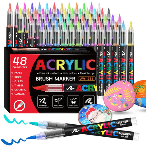 Colors acrylic marker pen - 48,