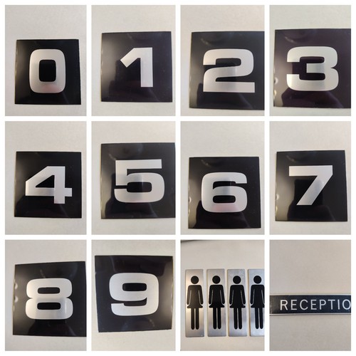Door numbers signs vtg retro - door,