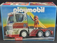 Playmobil 3613 racing transport truck boxed COMPLETE with inner sleeve Vintage