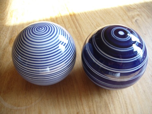 Two vintage blue white - vintage, &