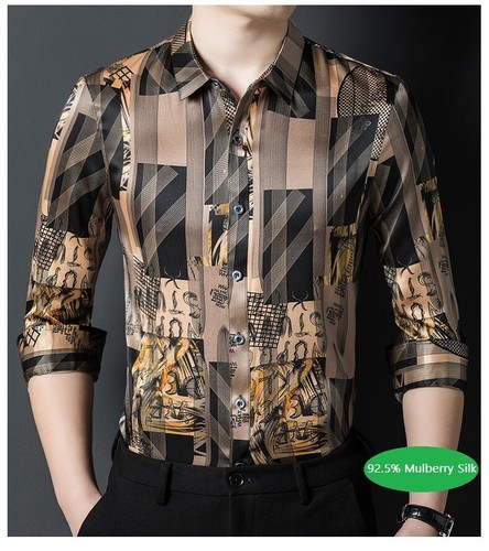 Silk shirts for - for, button