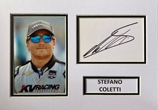 STEFANO COLETTI SIGNED A4 PHOTO MOUNT DISPLAY INDY 500 AUTOGRAPH 2