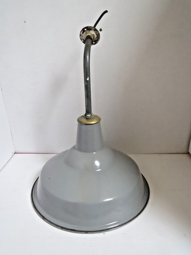Vintage grey enamel industrial - vintage,