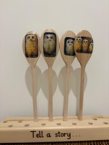 Owl babies story spoons - babies, eyfs
