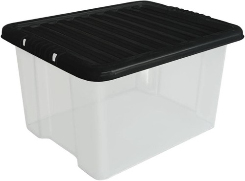 Clear plastic storage boxes - clear,