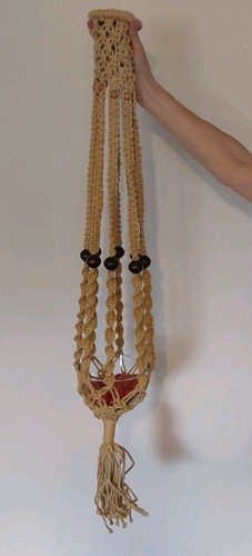 Hand made macrame plant - hand, lamp