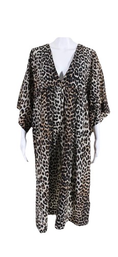 Ganni leopard print midi dress - ganni,