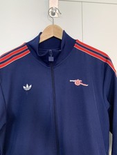 Arsenal Icon Retro Jacket Adult Adidas Size M Three Logo With Zip Tracksuit Tops