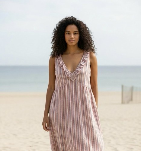 Sleeveless linen summer - , dress