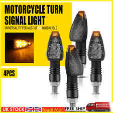 UK 4x Universal LED Motorcycle Indicators Motorbike Turn Signal Light Amber NEW