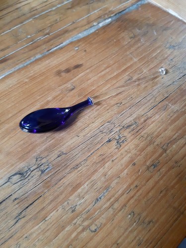 Vintage blue glass - blue, spoon