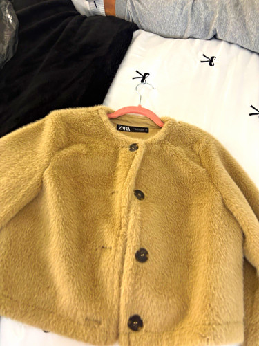 Zara beige faux fur - beige,