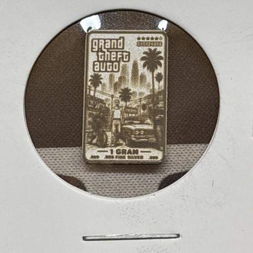 1gram 999 silver gta bar - .999,