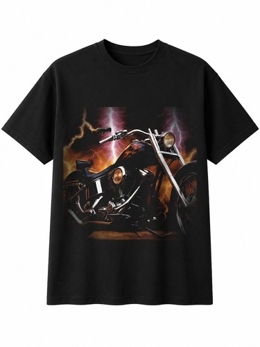 Chopper motorcycle storm - motorcycle, in