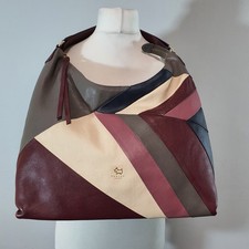 RADLEY Leather Retro Hobo Shoulder Bag Oxleas Belt Strap Tote Colour block