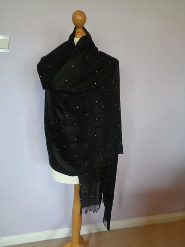 Scarf wrap black with - black,
