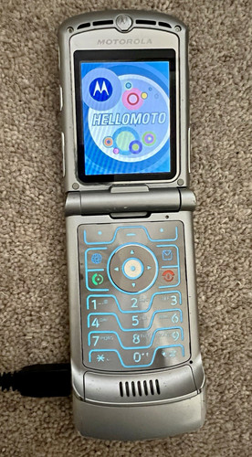 Motorola razr silver flip - razr,