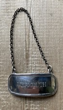 Vintage Silver Plated Vermouth Decanter Label