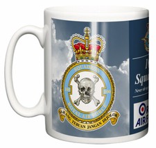 RAF 100 Squadron Ceramic Coffee Mug, Crest Motto, Leeming Base Royal Air Force