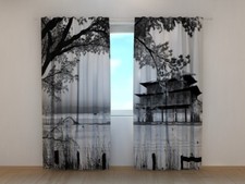 Curtain with Scenery Print