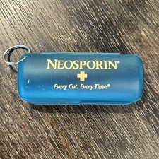 Vtg Neosporin Keychain Magnet Plastic Container for Storing Bandaids/Neosporin
