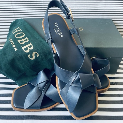 Hobbs navy leather aubrey - navy,