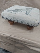 Leopard Print Upholstered Foot