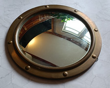 Vintage Fish Eye Convex Curved Port Hole Style Nautical Wall Mirror