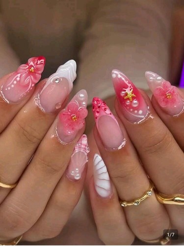 24pcs set pink gradient - gradient, 3d