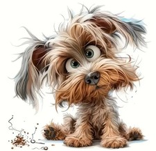 CUTE YORKIE PUPPY Sticker Car
