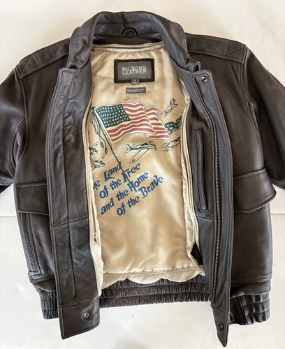 Wilsons brown leather bomber - brown,