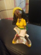 Rastawomen statue ornament sitting on a toilet very rare vintage