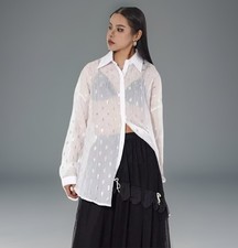 White Silver Dot  Chic Shirt