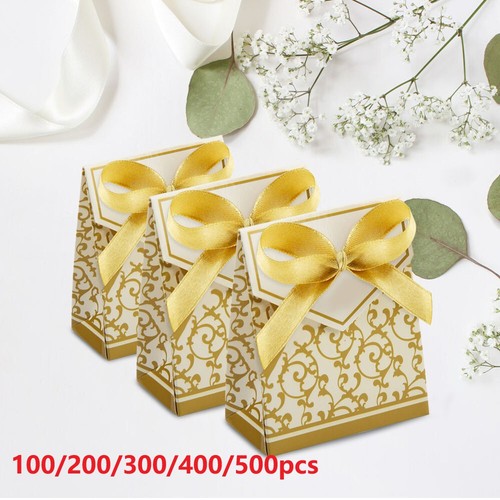 Gold ribbon favor - ribbon, boxes