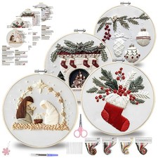 4 Sets Christmas Embroidery