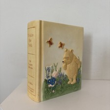 CLASSIC WINNIE THE POOH BOOK CERAMIC MONEY BANK BOX BY BORDER FINE ARTS