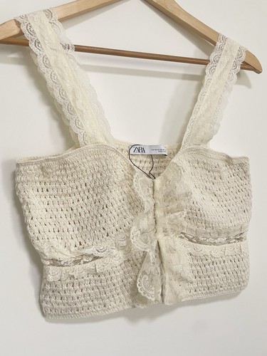 Zara cream crochet - crochet, lace