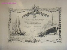 DIPL550 - Diploma Medal Of Honor Merchant Navy 1948