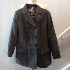 Women's BHS Woman Charcoal Grey Winter Coat Jacket Size UK Size 14