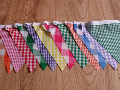 Handmade fabric bunting - handmade,