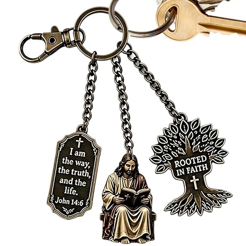 Jesus reading keychain with - jesus,