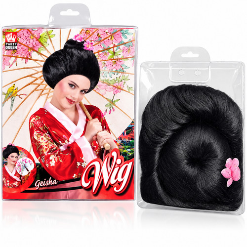 Geisha wig black - wig, japanese