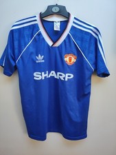 Vintage Retro Man Utd Away Shirt 88/90 Men's Large Fab Condition Replica