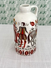 Vintage mini ceramic European folk art mini bottle Kurt Hammer? German?