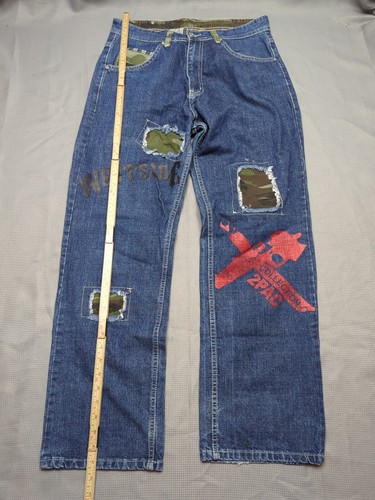 2pac makaveli jeans - mens, w32
