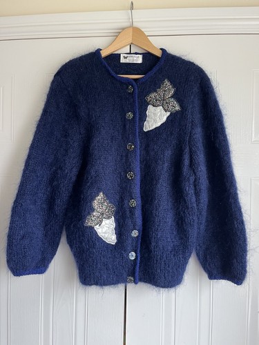 Vintage hand knitted blue - knitted,