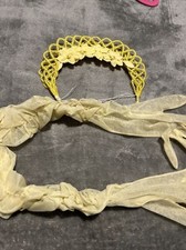 Vintage 1950s Bridesmaids Wedding Floral Headdress Bands With Matching Gloves