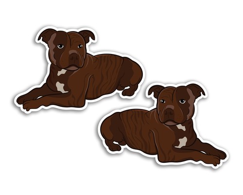 10cm staffy dog vinyl - 10cm,